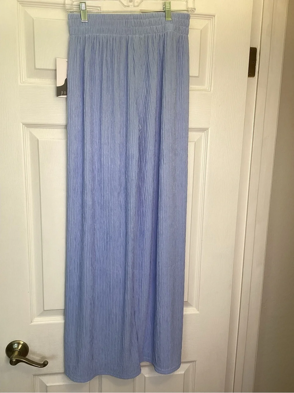 Women's Blue Wide Leg Pants/Crop Top Set, size Medium, NWT